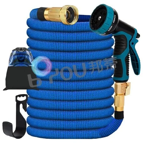 Expandable Garden Water Hose 100 ft with 9 Pattern Spray Nozzle