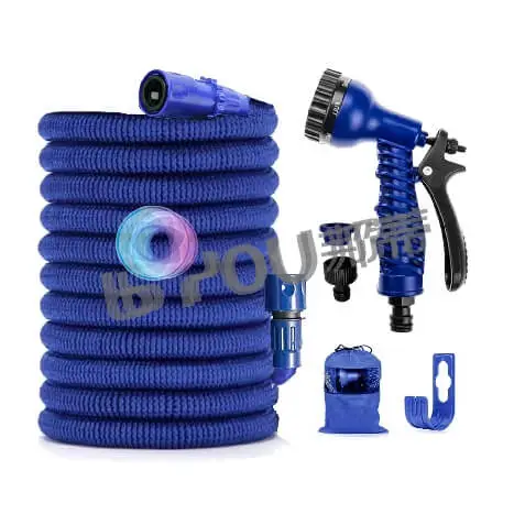 100 Foot Blue Water Hose with Quick Connector and Fittings