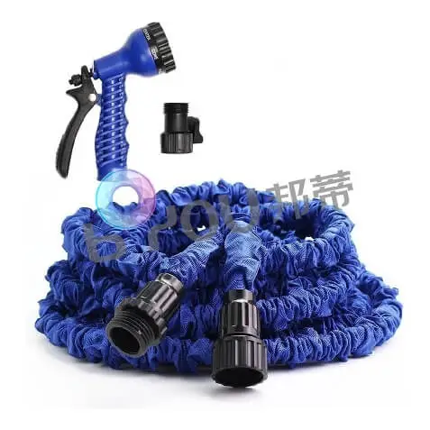 25 Foot Short Garden Hose with 7 Setting Spray Nozzle