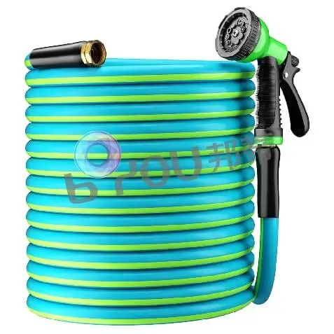 High Pressure Garden Hose with Adjustable Water Spray Gun Nozzle