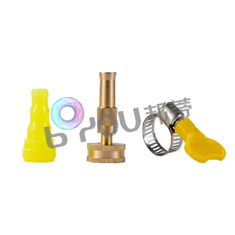 Solid Brass 3/4“ Fitting Hose Nozzle Adjustable Car Wash Garden Kit